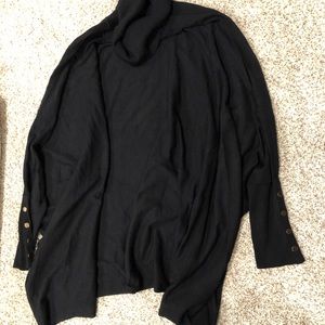 Oversized turtle neck poncho
